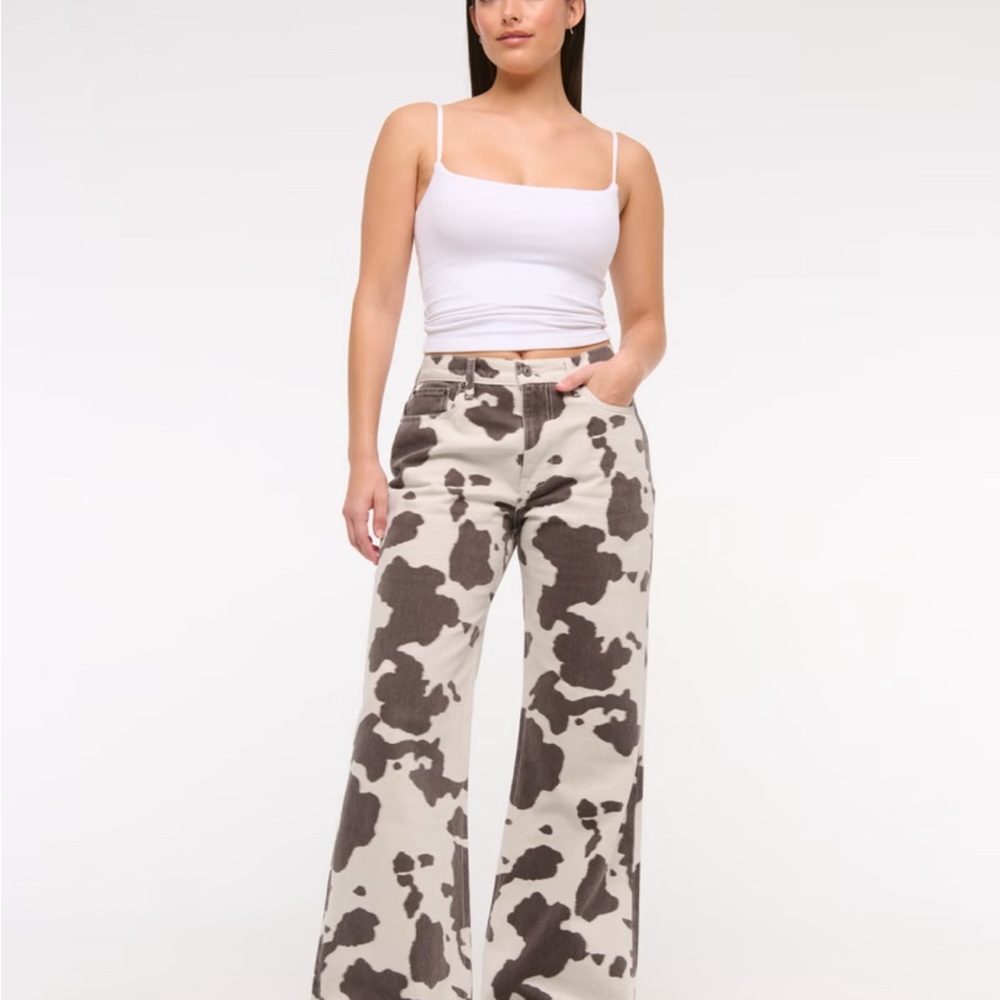 Abercrombie & Fitch Women's Boot Cut Jeans - Brown and Cream